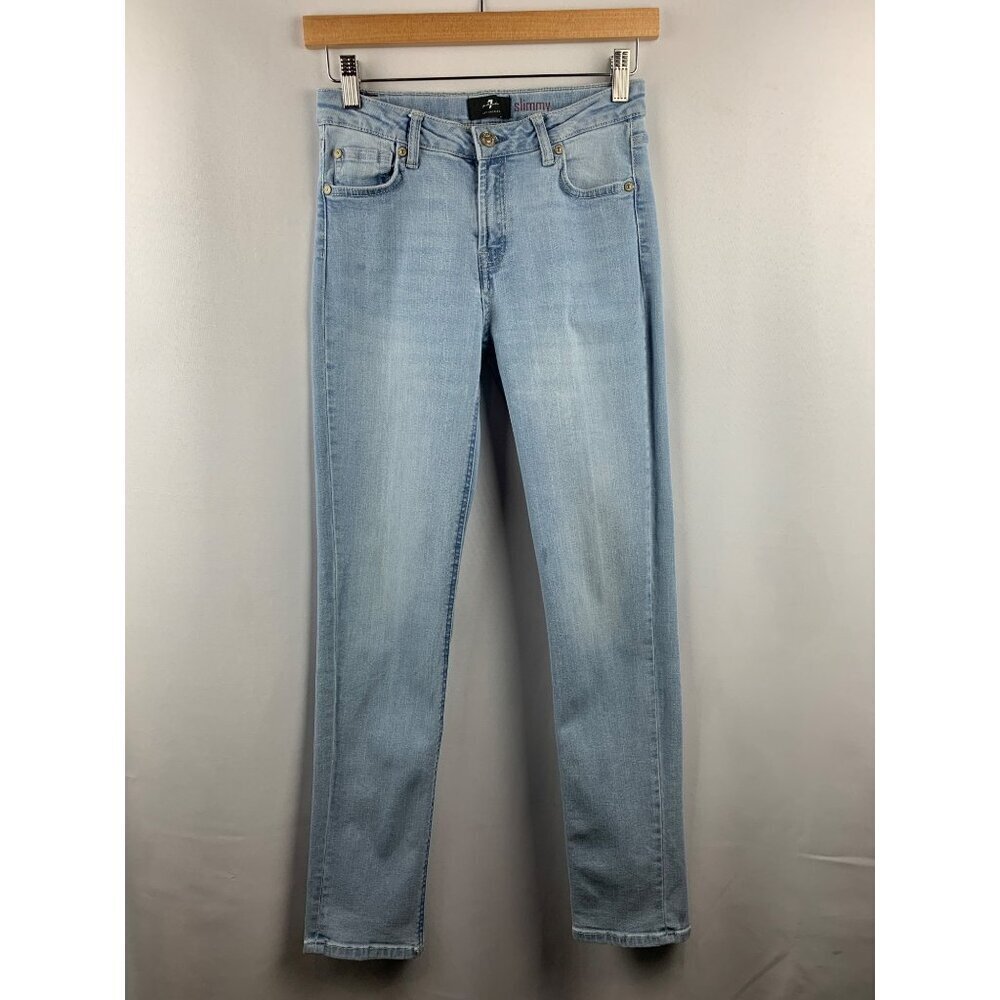 Women's For All Mankind Blue Skinny Jeans Size 14